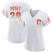 White Authentic Buster Posey Women's San Francisco Giants 2021 City Connect Jersey
