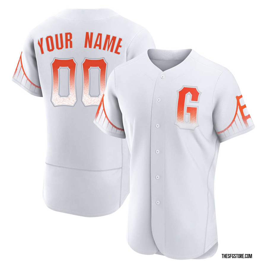 White Authentic Custom Men's San Francisco Giants 2021 City Connect Jersey