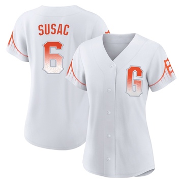 White Authentic Daniel Susac Women's San Francisco Giants 2021 City Connect Jersey