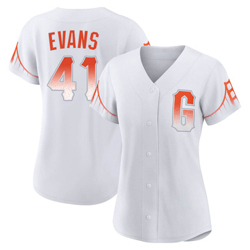 White Authentic Darrell Evans Women's San Francisco Giants 2021 City Connect Jersey