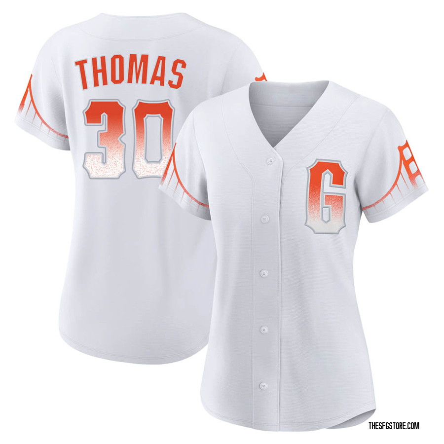 White Authentic Derrel Thomas Women's San Francisco Giants 2021 City Connect Jersey