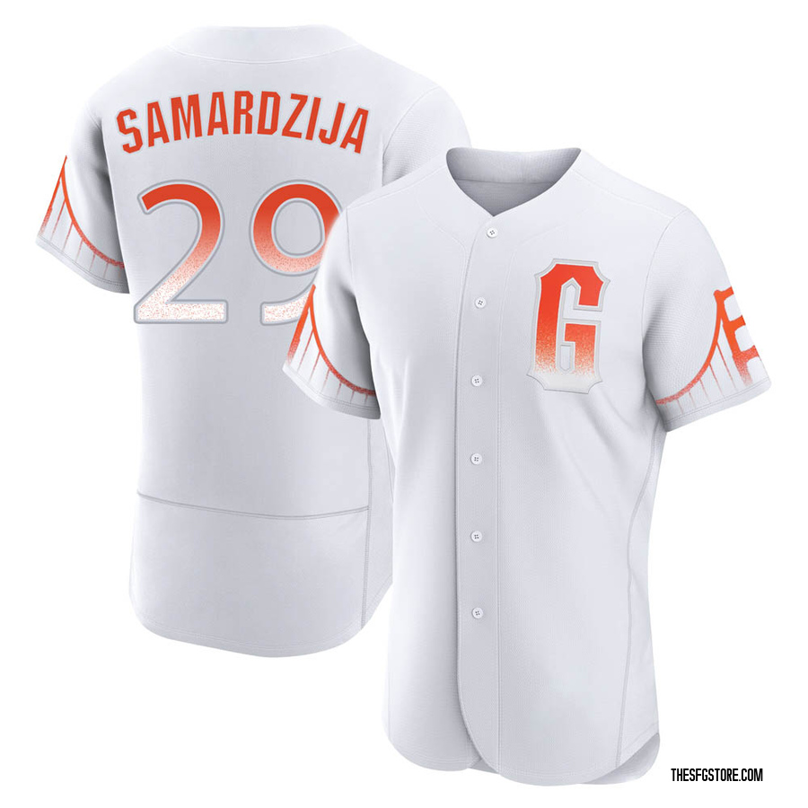 White Authentic Jeff Samardzija Men's San Francisco Giants 2021 City Connect Jersey
