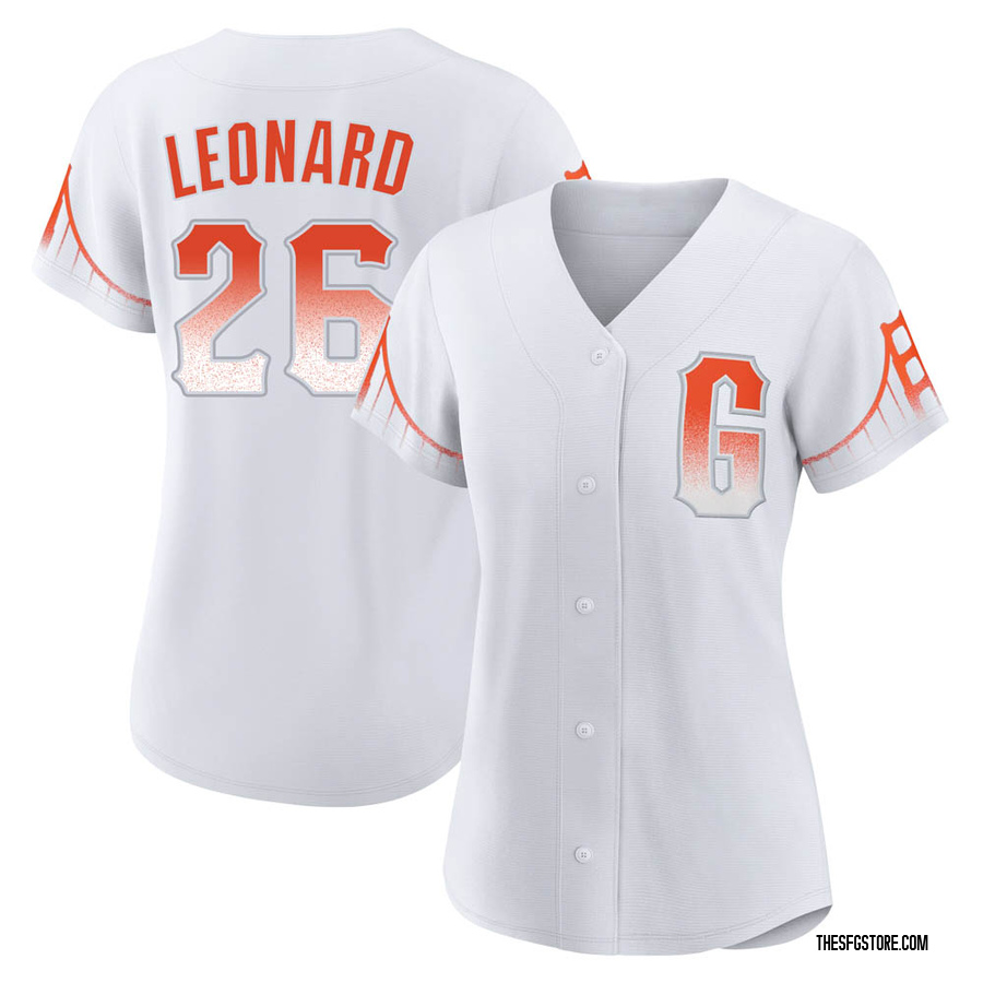 White Authentic Jeffrey Leonard Women's San Francisco Giants 2021 City Connect Jersey