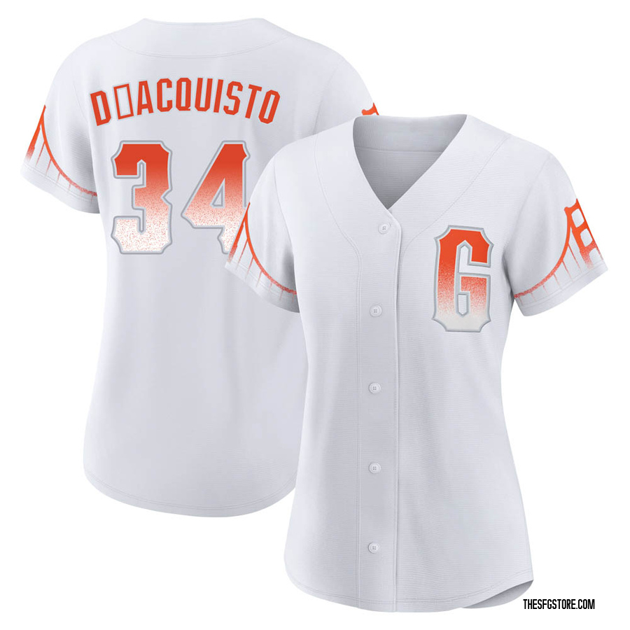 White Authentic John D'acquisto Women's San Francisco Giants 2021 City Connect Jersey