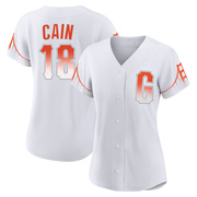 White Authentic Matt Cain Women's San Francisco Giants 2021 City Connect Jersey
