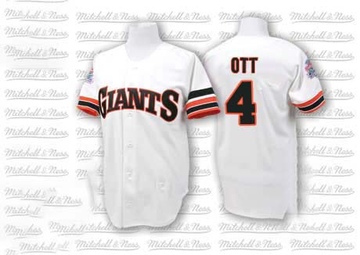 White Authentic Mel Ott Men's San Francisco Giants Throwback Jersey