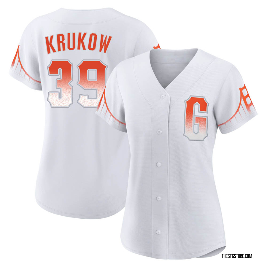 White Authentic Mike Krukow Women's San Francisco Giants 2021 City Connect Jersey