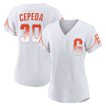 White Authentic Orlando Cepeda Women's San Francisco Giants 2021 City Connect Jersey