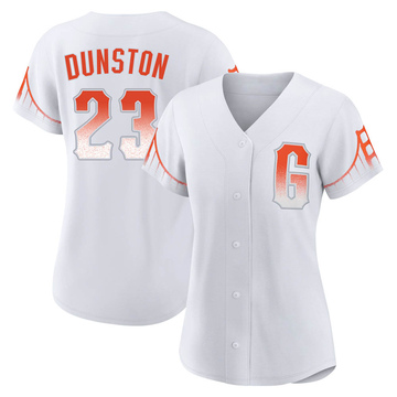 White Authentic Shawon Dunston Women's San Francisco Giants 2021 City Connect Jersey