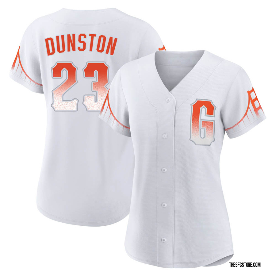 White Authentic Shawon Dunston Women's San Francisco Giants 2021 City Connect Jersey