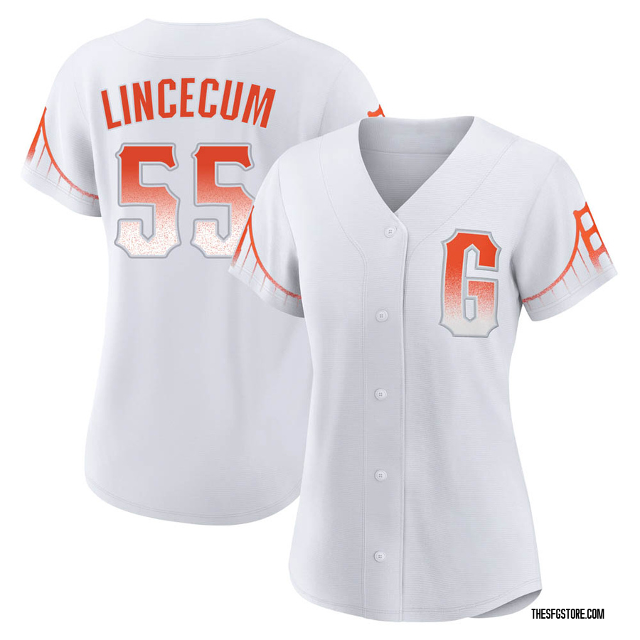 White Authentic Tim Lincecum Women's San Francisco Giants 2021 City Connect Jersey