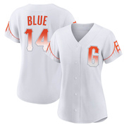 White Authentic Vida Blue Women's San Francisco Giants 2021 City Connect Jersey