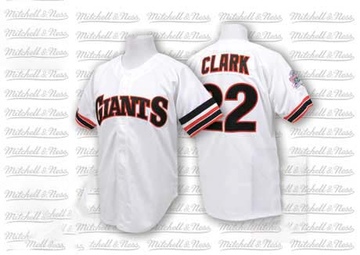 White Authentic Will Clark Men's San Francisco Giants Throwback Jersey