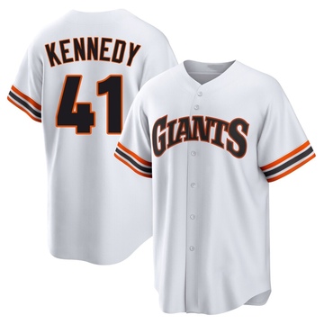 White Limited Buddy Kennedy Youth San Francisco Giants Throwback Cooperstown Collection Jersey