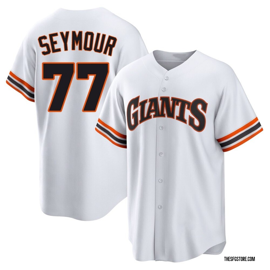 White Limited Carson Seymour Men's San Francisco Giants Throwback Cooperstown Collection Jersey