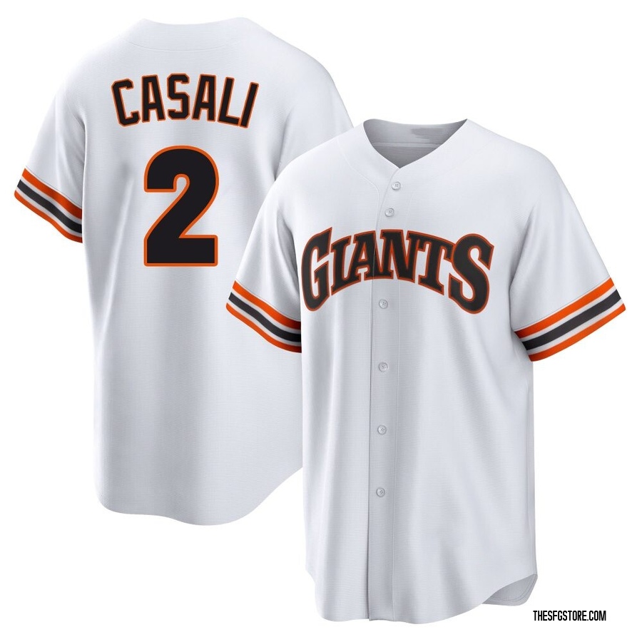 White Limited Curt Casali Men's San Francisco Giants Throwback Cooperstown Collection Jersey