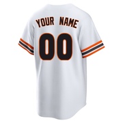 White Limited Custom Men's San Francisco Giants Throwback Cooperstown Collection Jersey