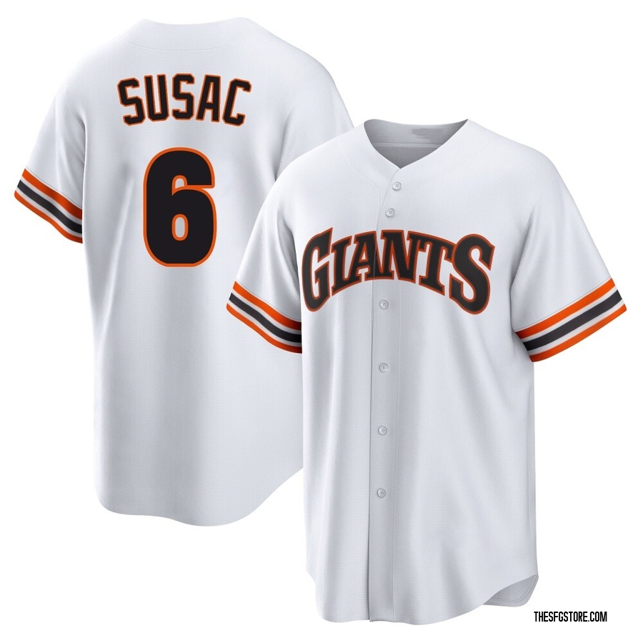 White Limited Daniel Susac Youth San Francisco Giants Throwback Cooperstown Collection Jersey