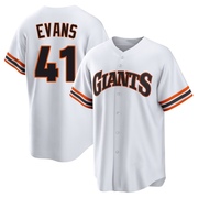 White Limited Darrell Evans Men's San Francisco Giants Throwback Cooperstown Collection Jersey