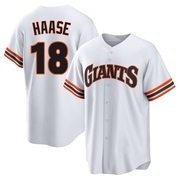 White Limited Eric Haase Men's San Francisco Giants Throwback Cooperstown Collection Jersey