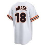 White Limited Eric Haase Men's San Francisco Giants Throwback Cooperstown Collection Jersey