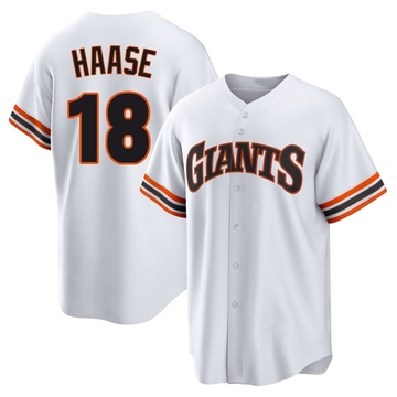 White Limited Eric Haase Men's San Francisco Giants Throwback Cooperstown Collection Jersey