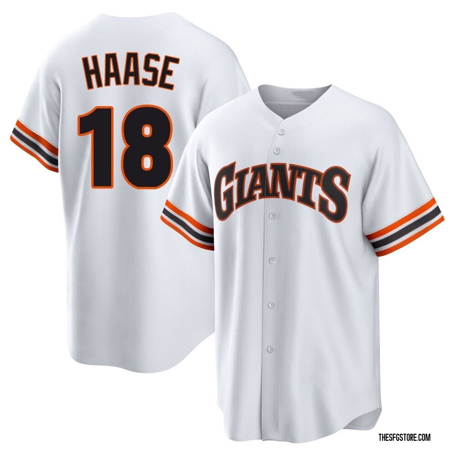 White Limited Eric Haase Youth San Francisco Giants Throwback Cooperstown Collection Jersey