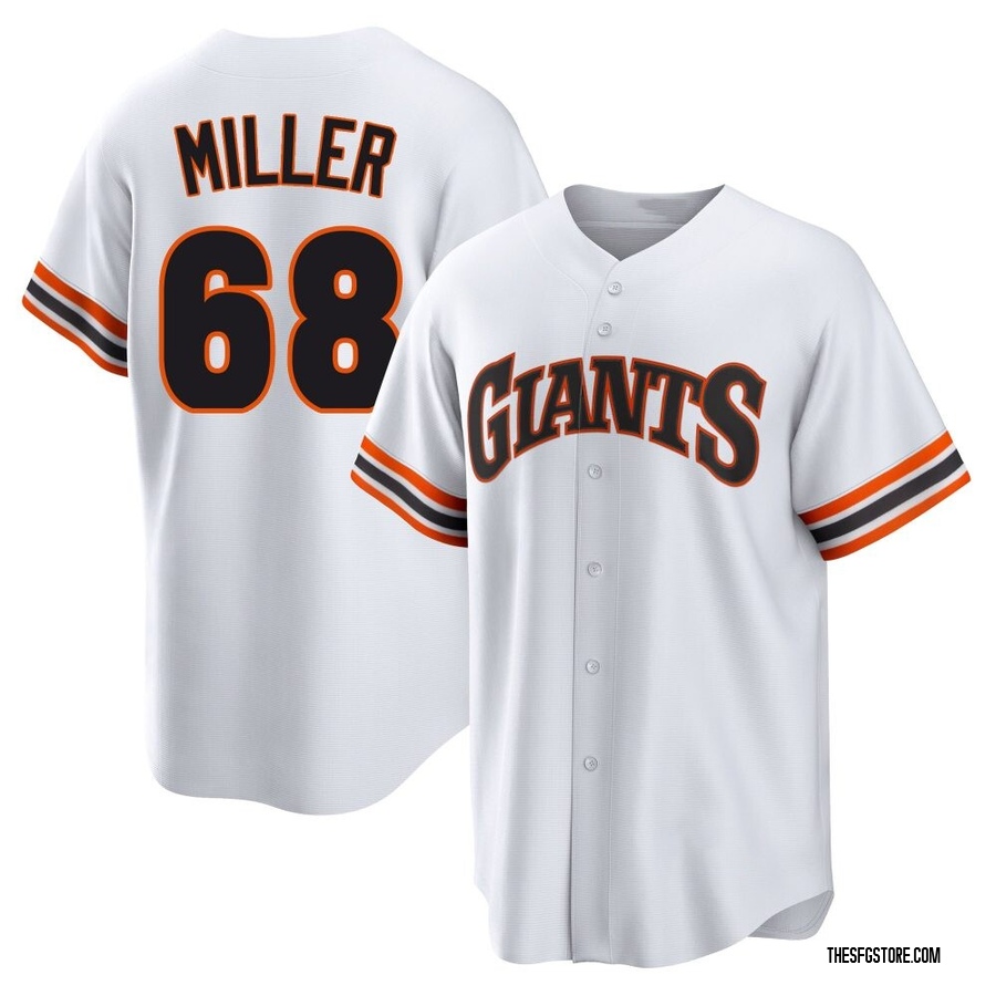 White Limited Erik Miller Men's San Francisco Giants Throwback Cooperstown Collection Jersey
