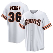 White Limited Gaylord Perry Men's San Francisco Giants Throwback Cooperstown Collection Jersey
