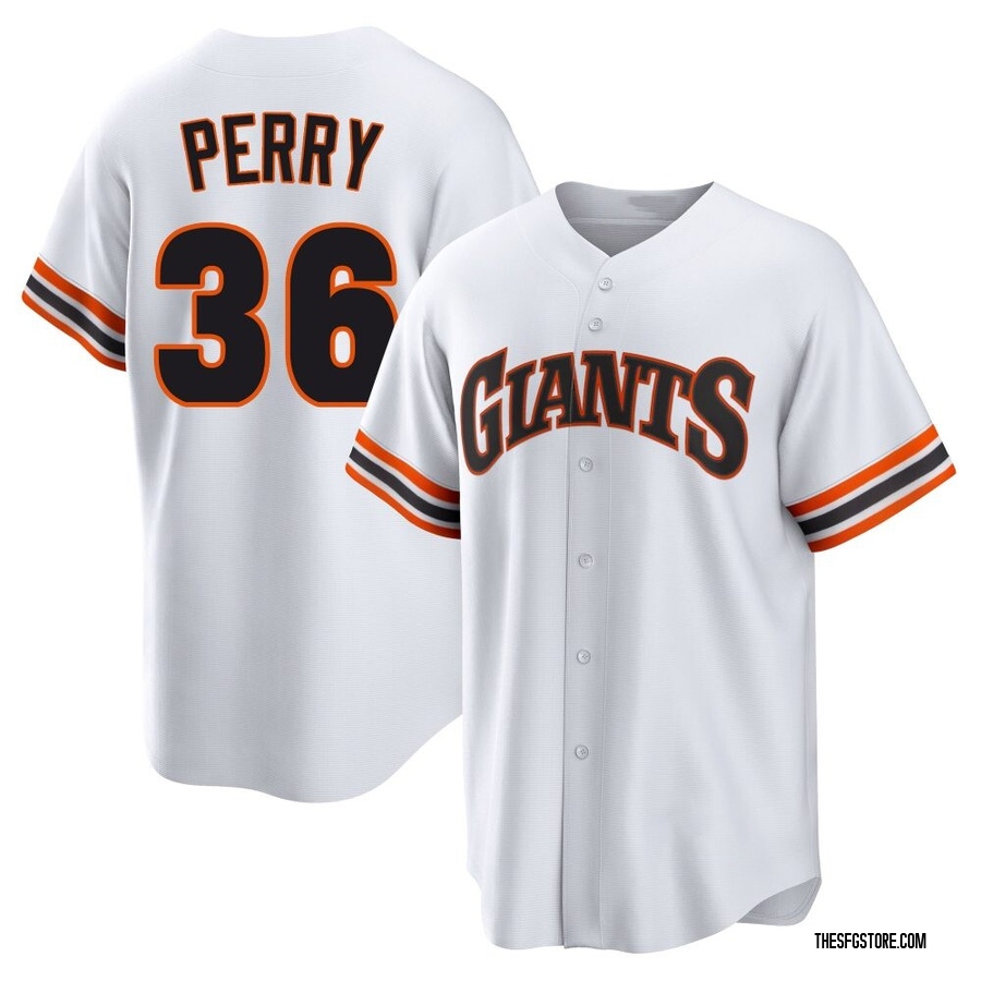 White Limited Gaylord Perry Men's San Francisco Giants Throwback Cooperstown Collection Jersey