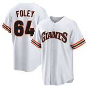 White Limited Jason Foley Men's San Francisco Giants Throwback Cooperstown Collection Jersey