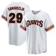 White Limited Jeff Samardzija Youth San Francisco Giants Throwback Cooperstown Collection Jersey
