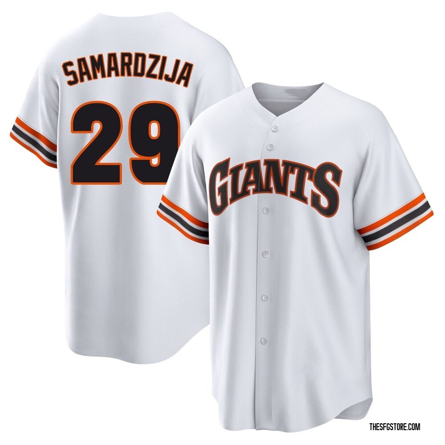 White Limited Jeff Samardzija Youth San Francisco Giants Throwback Cooperstown Collection Jersey