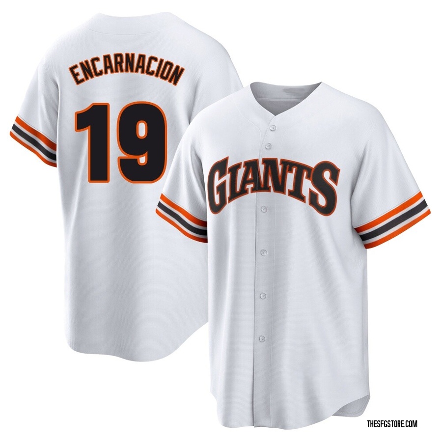 White Limited Jerar Encarnacion Youth San Francisco Giants Throwback Cooperstown Collection Jersey