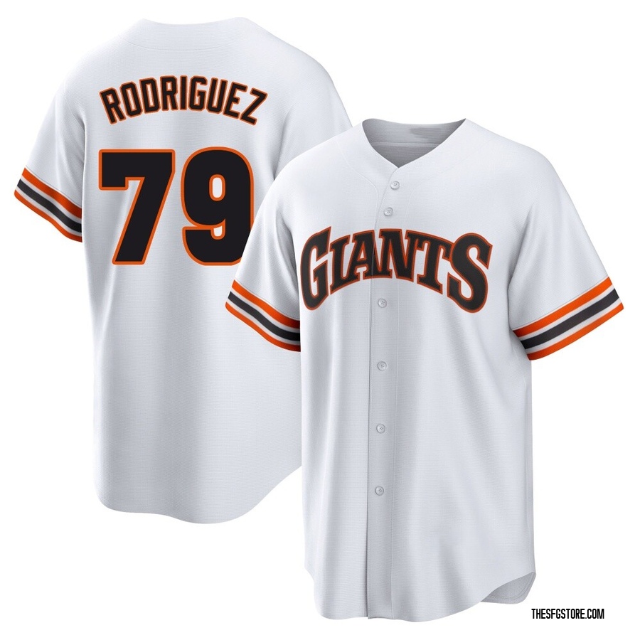 White Limited Jesus Rodriguez Men's San Francisco Giants Throwback Cooperstown Collection Jersey