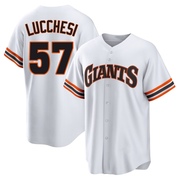 White Limited Joey Lucchesi Youth San Francisco Giants Throwback Cooperstown Collection Jersey