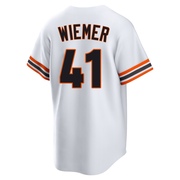 White Limited Joey Wiemer Men's San Francisco Giants Throwback Cooperstown Collection Jersey