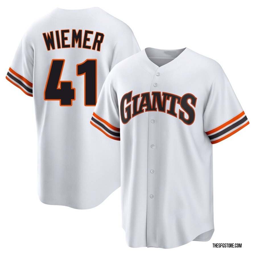 White Limited Joey Wiemer Youth San Francisco Giants Throwback Cooperstown Collection Jersey