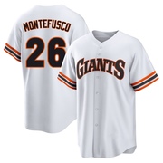 White Limited John Montefusco Youth San Francisco Giants Throwback Cooperstown Collection Jersey