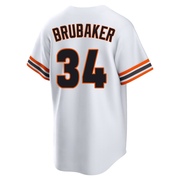 White Limited JT Brubaker Men's San Francisco Giants Throwback Cooperstown Collection Jersey