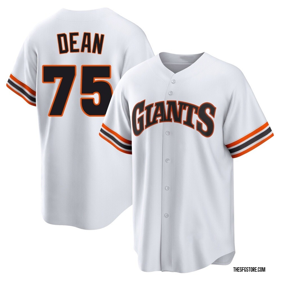 White Limited Justin Dean Youth San Francisco Giants Throwback Cooperstown Collection Jersey