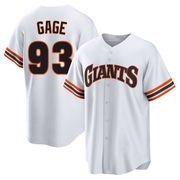 White Limited Matt Gage Men's San Francisco Giants Throwback Cooperstown Collection Jersey