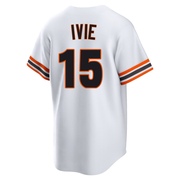 White Limited Mike Ivie Men's San Francisco Giants Throwback Cooperstown Collection Jersey