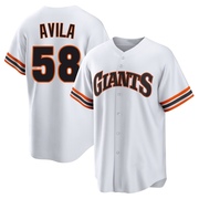 White Limited Nick Avila Men's San Francisco Giants Throwback Cooperstown Collection Jersey