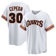 White Limited Orlando Cepeda Youth San Francisco Giants Throwback Cooperstown Collection Jersey
