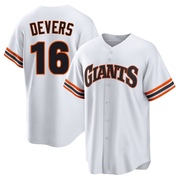 White Limited Rafael Devers Youth San Francisco Giants Throwback Cooperstown Collection Jersey