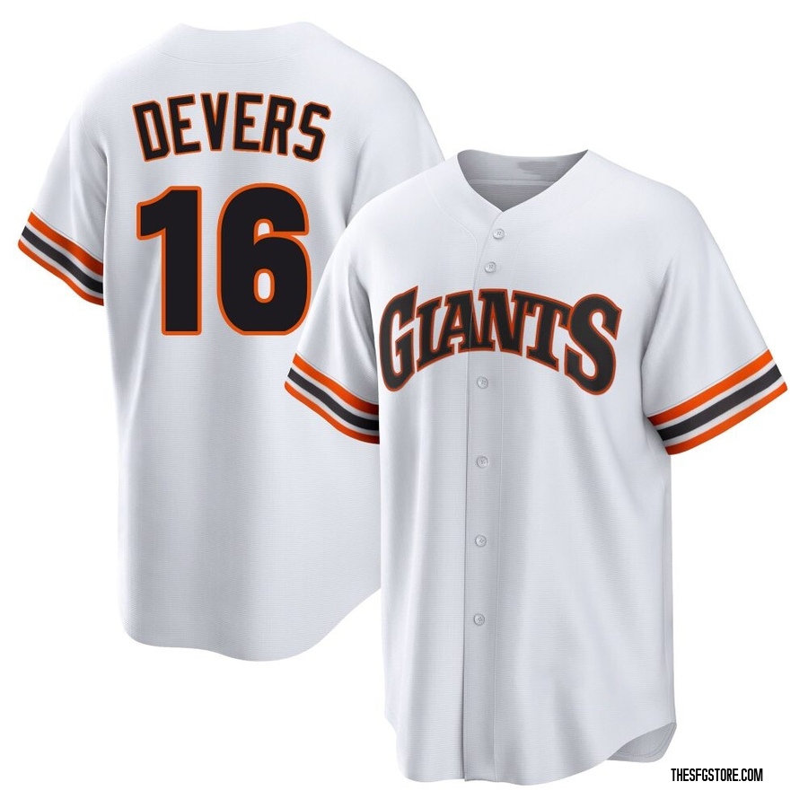 White Limited Rafael Devers Youth San Francisco Giants Throwback Cooperstown Collection Jersey