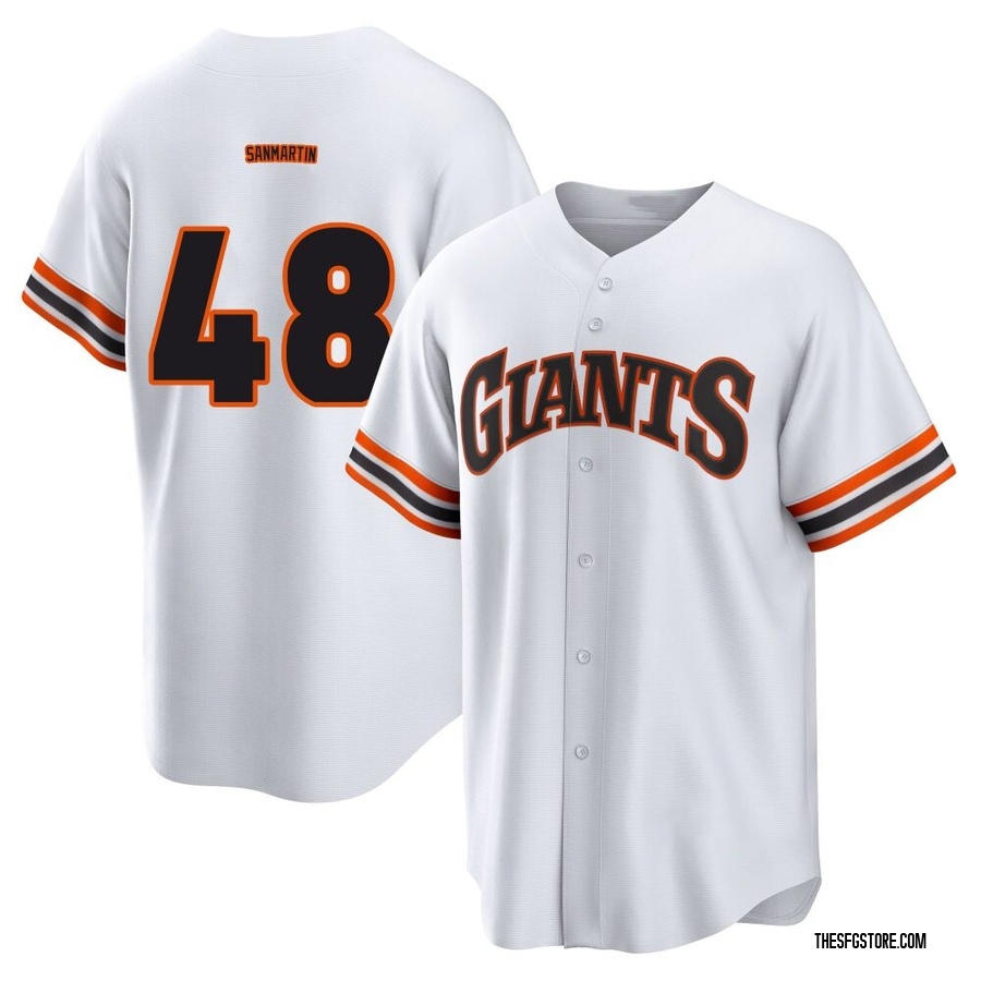 White Limited Reiver Sanmartin Men's San Francisco Giants Throwback Cooperstown Collection Jersey