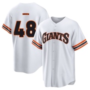 White Limited Reiver Sanmartin Youth San Francisco Giants Throwback Cooperstown Collection Jersey