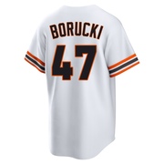 White Limited Ryan Borucki Men's San Francisco Giants Throwback Cooperstown Collection Jersey